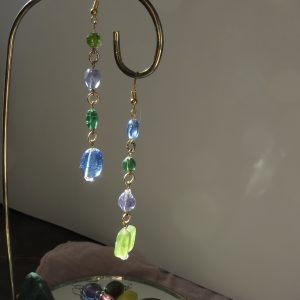 Blue Razz Candy 4-tier earrings