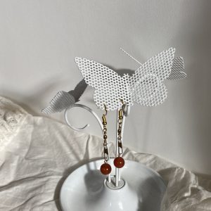 Coral and Gold earrings