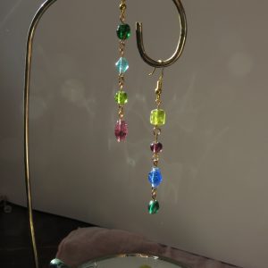 Grape Fizz Candy 4-tier earrings
