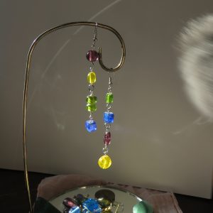 Lemon Lime Candy 4-tier earrings
