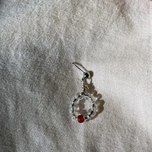 Single Glass Hoop stud